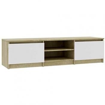 vidaXL Mueble de TV Blanco y chÃa Sonoma Sonoma