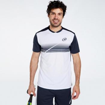 Camiseta Bullpadel Adame Blanco Hombre - Ideal para Pádel, Tenis y Running