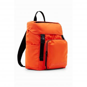 Mochila de Nylon Nayarit para Mujer Desigual en Naranja Vibrante