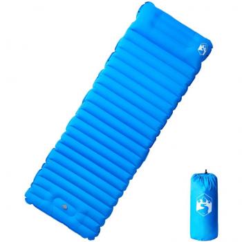 Colchón de Camping Autoinflable con Almohada Integrada 1 Persona Aire Color Azul Marino, Azul, Naranja y Más