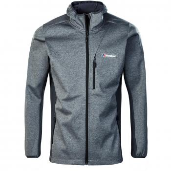 Berghaus hombres de la Fortaleza cremallera completa chaqueta de forro polar, hombre, color Carbon Marl/Carbon, tamaño L