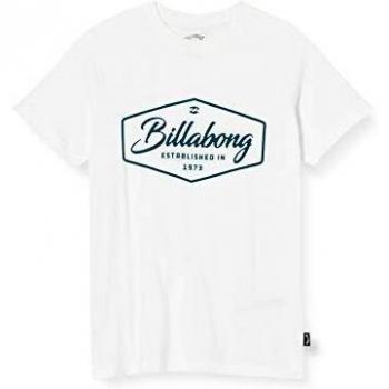 Billabong Trademark - Camiseta para Chicos Camiseta, Niños, White, 8