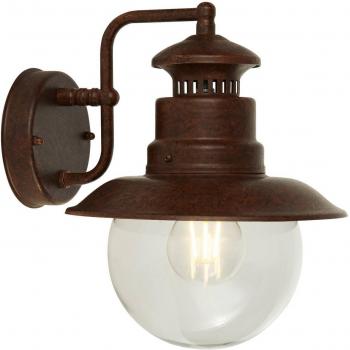 Aplique Station Marrón Óxido Acero 1 bombilla 27cm IP44