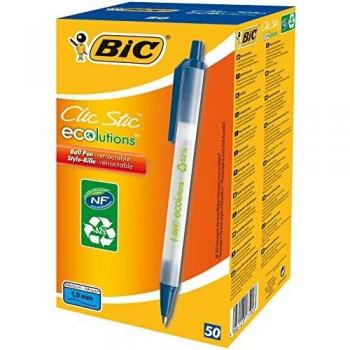Boligrafo Bic ECOlutions Clic Stic color Azul 04 mm