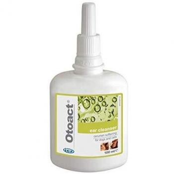 ICF Otoact Dog Ear Cleaner - Drops to Stop Head Shaking, Itchy & Waxy Ears - Non-Toxic - Ear Cleaning Solution for Dogs - Dropper Bottle 100 ml