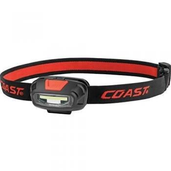 Linterna Frontal LED Coast FL13 250 lm, Negra/Roja, IPX4, 2x AAA