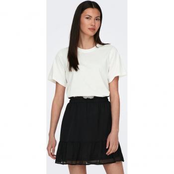 Camiseta básica Only para mujer 15292431 color blanco