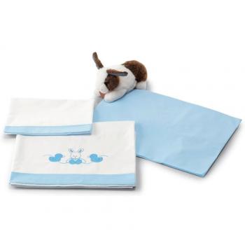 Pali Spa Tommy - Set de sábana con 3 piezas para cuna, color azul