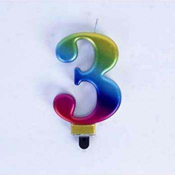 Party Fiesta Vela Rainbow Nº3