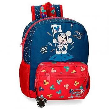 Disney Mickey on the Moon Mochila Preescolar Adaptable a Carro Azul 23x28x10 cms Poliéster 6,44L