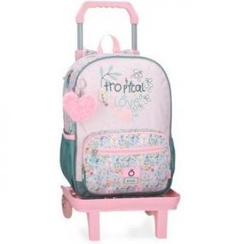 Mochila Escolar Enso Tropical Love con Carro