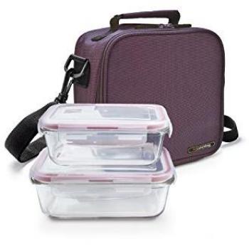 BOLSA LUNCHBAG CLASSIC LILA 2 HERMETICOS CRISTAL