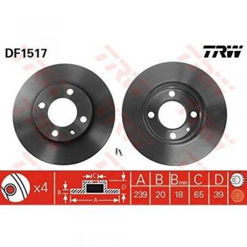 TRW DF1517 Rotores de Discos de Frenos