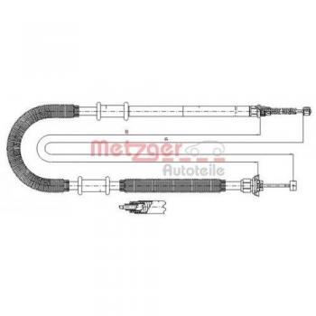 Metzger 641.10 Cable de accionamiento, freno de estacionamiento