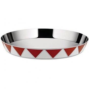 Alessi Bandeja Redonda de Acero Inoxidable 18/10 mw56 Circus, Multicolor