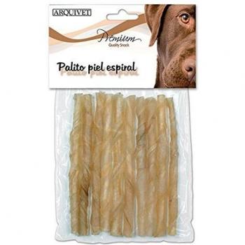 Arquivet Palito Piel Espiral - Snacks de Piel para Perros - 12 cm