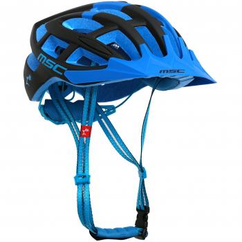 MSC Bikes HX100MLBKBU Casco de MTB, Negro y Azul, M/L