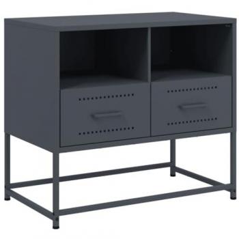 Mueble TV Multimedia Buffet Acero Antracita 68 x 39 x 60,5 cm