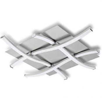 Lámpara de techo Nur 34W LED 3000K, 2600lm, Regulable plata / acrílico mate / cromo pulido