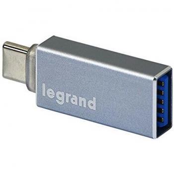 Adaptador USB C Legrand 050692 Plata - Conexión de Alta Velocidad y Transferencia Eficiente de Datos