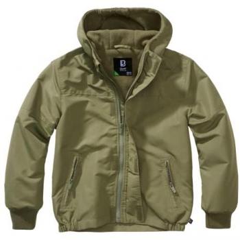 Brandit Olive Windbreaker Jacket for Kids (Regular Fit, 170-176 cm)
