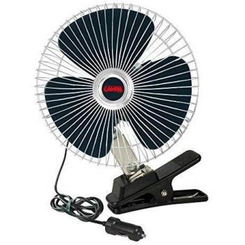 Lampa Ventilador Acabado en Cromo con Pinza de sujeción 20cm 24V