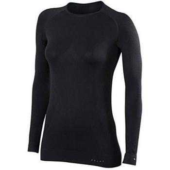 Falke Ropa Interior máx cálido Manga Larga Camiseta Tight, otoño/Invierno, Mujer, Color Negro, tamaño Small