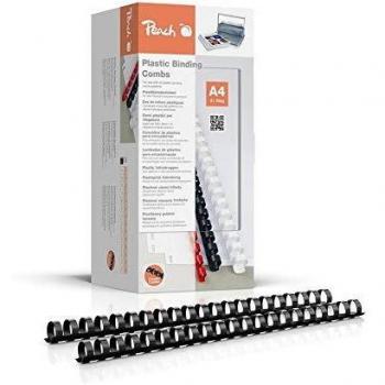 Peach Binding Combs 16 mm, for 145 A4 Sheets, Black, 100-pack - PB416-02