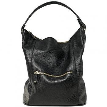 Castañer Palma / Tumbled Leather - Bolso de mano para mujer, color black, talla