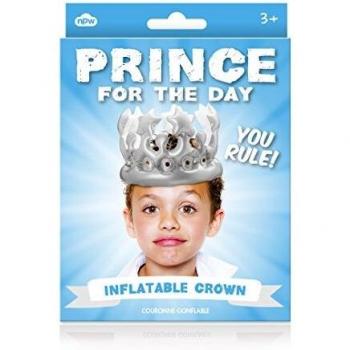 NPW Boy's Prince Inflatable Crown - Kids Fancy Dress Prince For The Day
