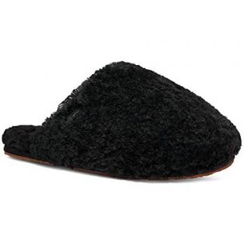 Zapatillas de Hogar UGG Maxi Curly Slide para Mujer con Forro Cálido en Color Negro
