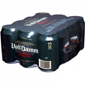 Cerveza VollDamm Doble Malta Estilo Märzenbier, Pack de 12 Latas de 330ml
