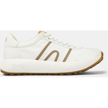 CAMPER Pelotas Athens - Men's White Sneakers, Size 45, Cotton Fabric