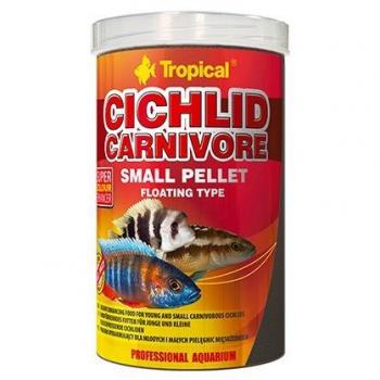 Alimento en Pellets Tropical para Cíclidos Carnívoros Pequeños 1000 ml / 360 g