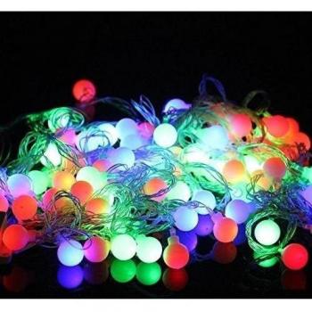 Colores de Navidad cadena bombilla luz de hadas 33pies 10metros 100LEDs mini cadena RGB con controlador 220V parte de vacaciones boda decorar string,azul