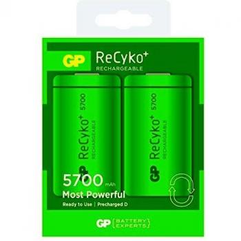 GP ReCyko+ - Batería (D, Mono, HR 13, NiMH, 1,2V)