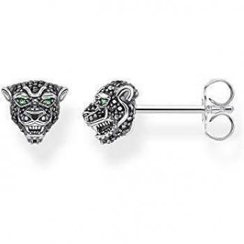 Pendientes de Plata Unisex Black Cat de Thomas Sabo