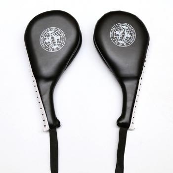 luniquz piel sintética Taekwondo mitón para boxeo doble acolchado Mano Impacto pratze Taekwondo Soporte técnicas Entrenamiento dispositivo de color rojo/azul/negro