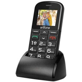 artfone Teléfonos Móviles para Mayores con Teclas Grandes Móviles para Ancianos con Botón SOS Batería de 1400mAh, Cámara y Base de Carga