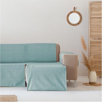 GAMUSI - Funda de Sofá Chaise Longue Derecho Impermeable Agua Marina