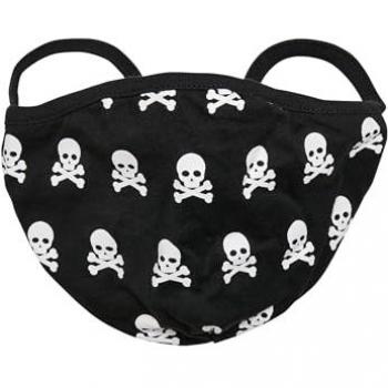 Urban Classics Unisex Skull Face Mask 2-Pack (Black/White)