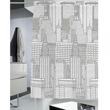 DHestia - Cortina de Baño y Ducha Impermeable con Tratamiento Anti-Moho. City