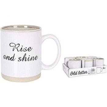 Taza Recta Viejo Valle de Cerámica 38 cl con Frases Inspiradoras