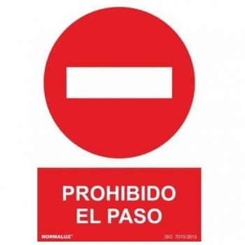 Placa de Señalización Prohibido el Paso Resistente al Agua - Modelo RD40017