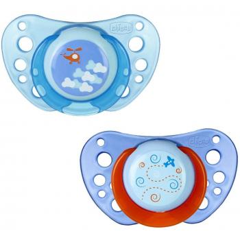Chicco Chupete Physio Air de Silicona Azul 6-12 meses - 2 Piezas