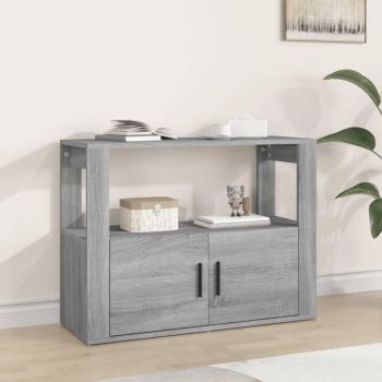 Aparador de madera contrachapada gris Sonoma 80x30x60 cm Mueble de Almacenaje de Salón, Buffet para salón, Armario Auxiliar, Armario de Almacenamiento