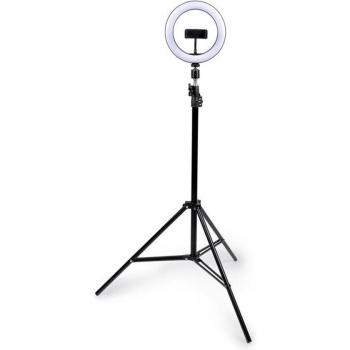 Flexo LED Selfie Regulable con Trípode y Anillo de Luz Ajustable para Fotografía y Video