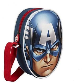 CERDÁ LIFE'S LITTLE MOMENTS Bolsito Bandolera3D Avengers, Bolsos y Mochilas, Azul, 12,2x18,5x5,5 cm