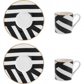 Mikasa Juego Tazas Espresso Luxe Deco 100ml 2 Unidades