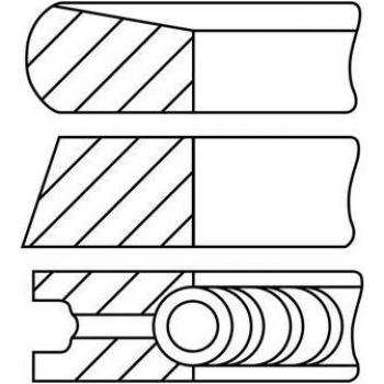Juego de aros de pistón GOETZE ENGINE 08-452000-00